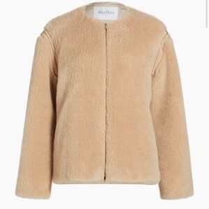 NWT | MaxMara Panno Alpaca-Blend Teddy Jacket - Sz. 8